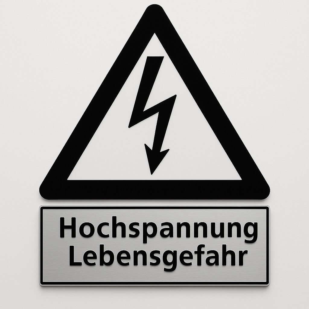 Warnschild Hochspannung Lebensgefahr